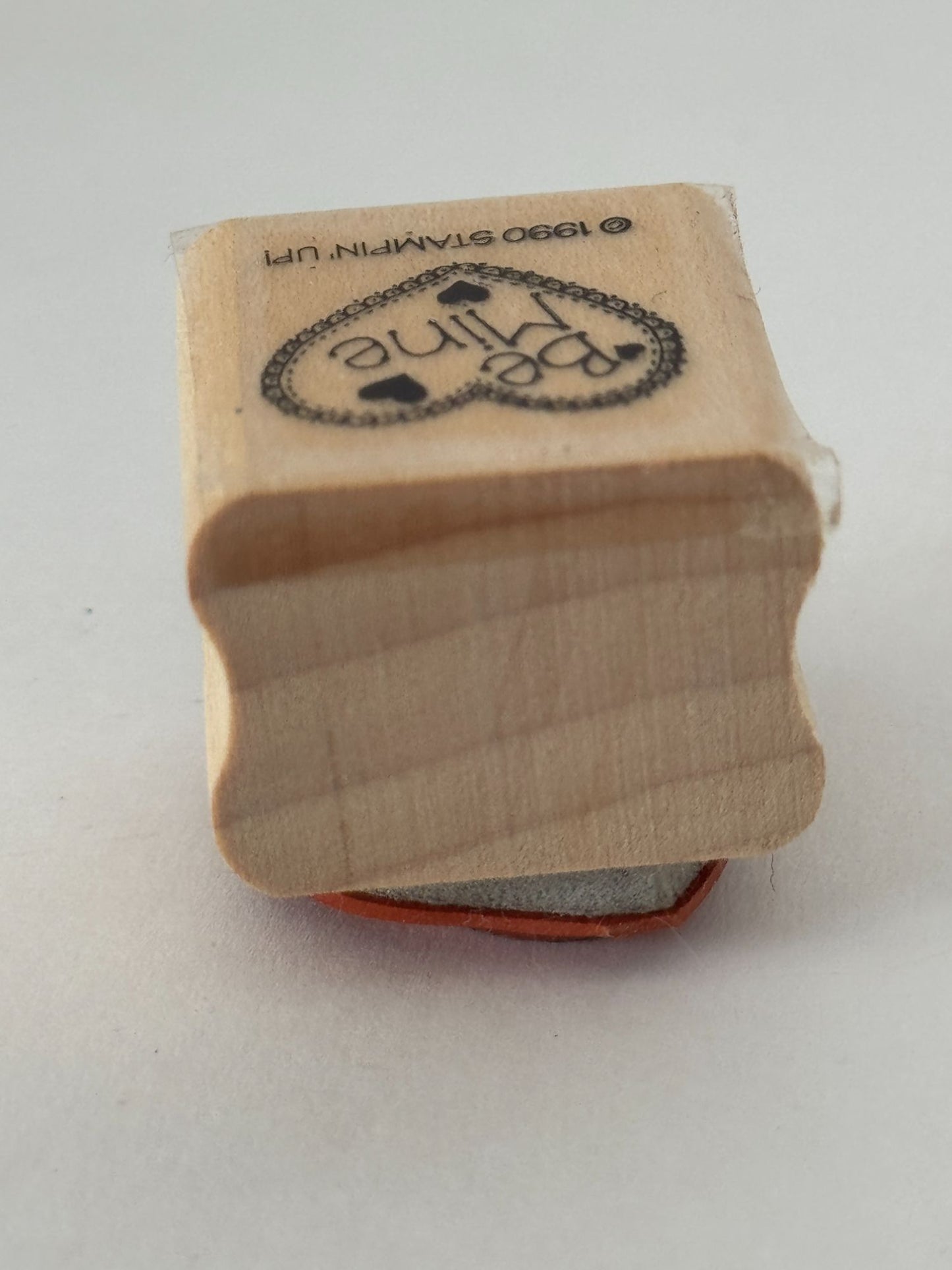 Stampin Up Rubber Stamp Be Mine Heart Valentines Day Card Making Sentiment Words