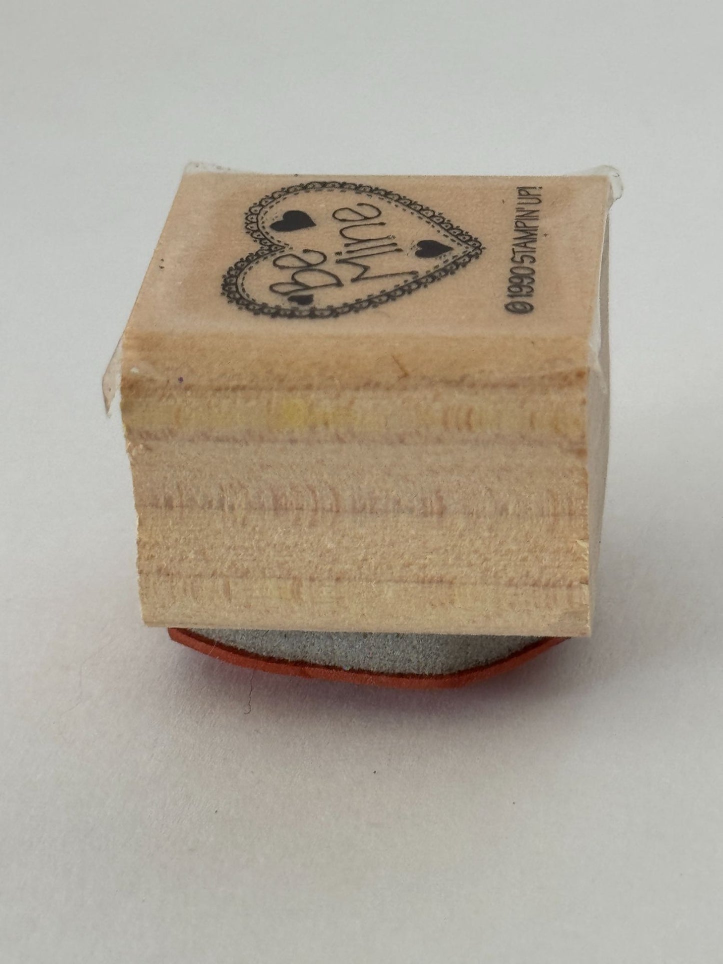 Stampin Up Rubber Stamp Be Mine Heart Valentines Day Card Making Sentiment Words