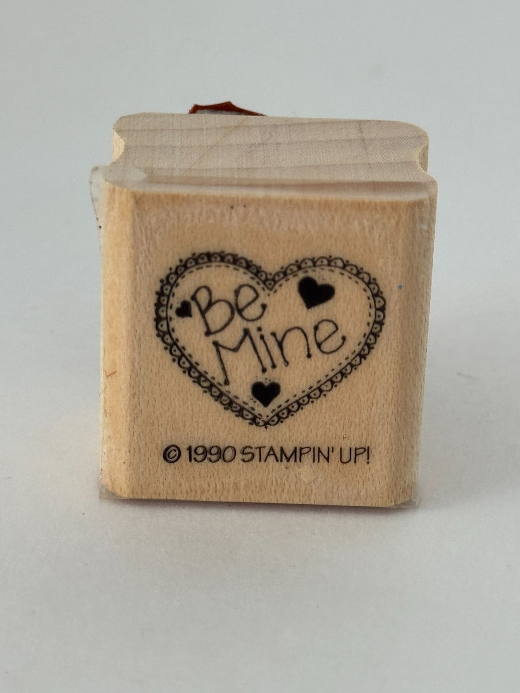 Stampin Up Rubber Stamp Be Mine Heart Valentines Day Card Making Sentiment Words