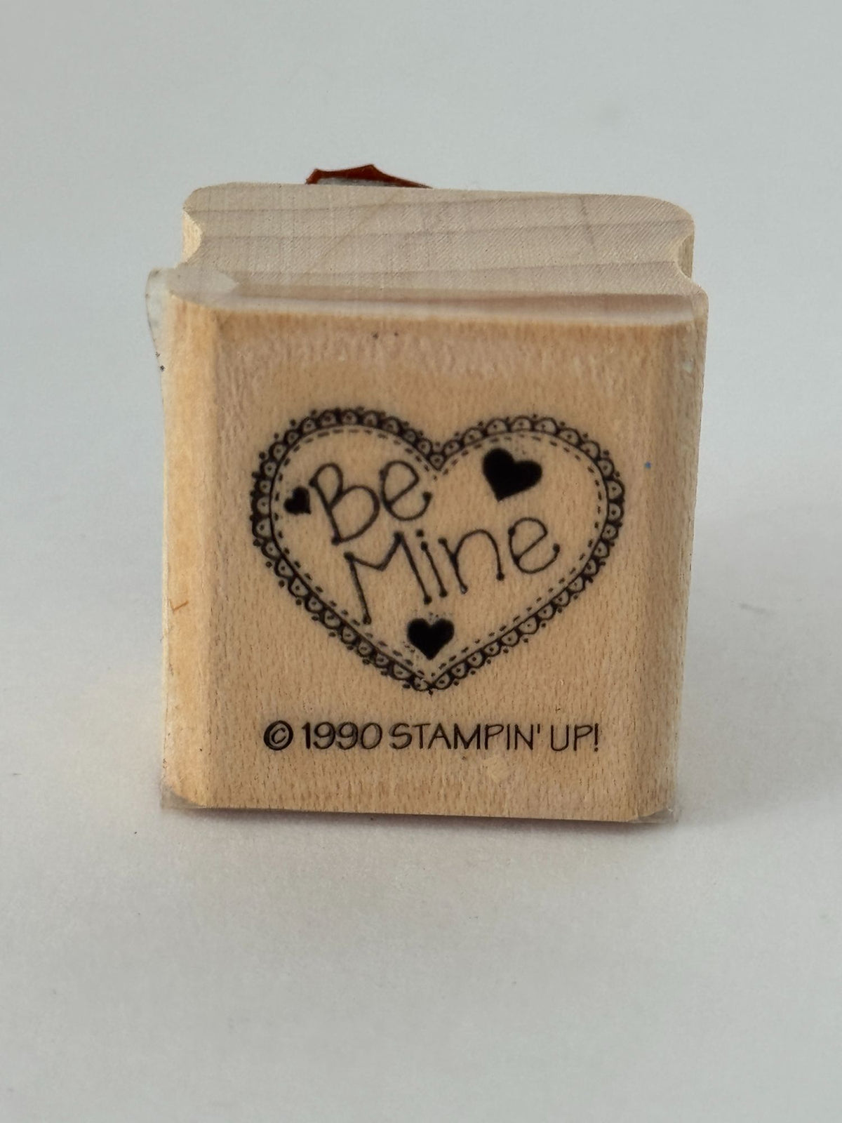 Stampin Up Rubber Stamp Be Mine Heart Valentines Day Card Making Sentiment Words
