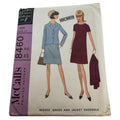McCalls Sewing Pattern 8460 Dress Jacket Ensemble 12 Digby Morton Vintage 1960s