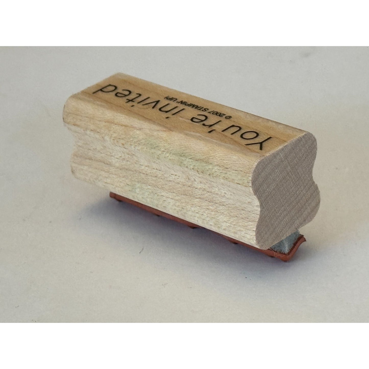 Stampin Up Rubber Stamp Party Invitation You Are Invited Card Making Words Small