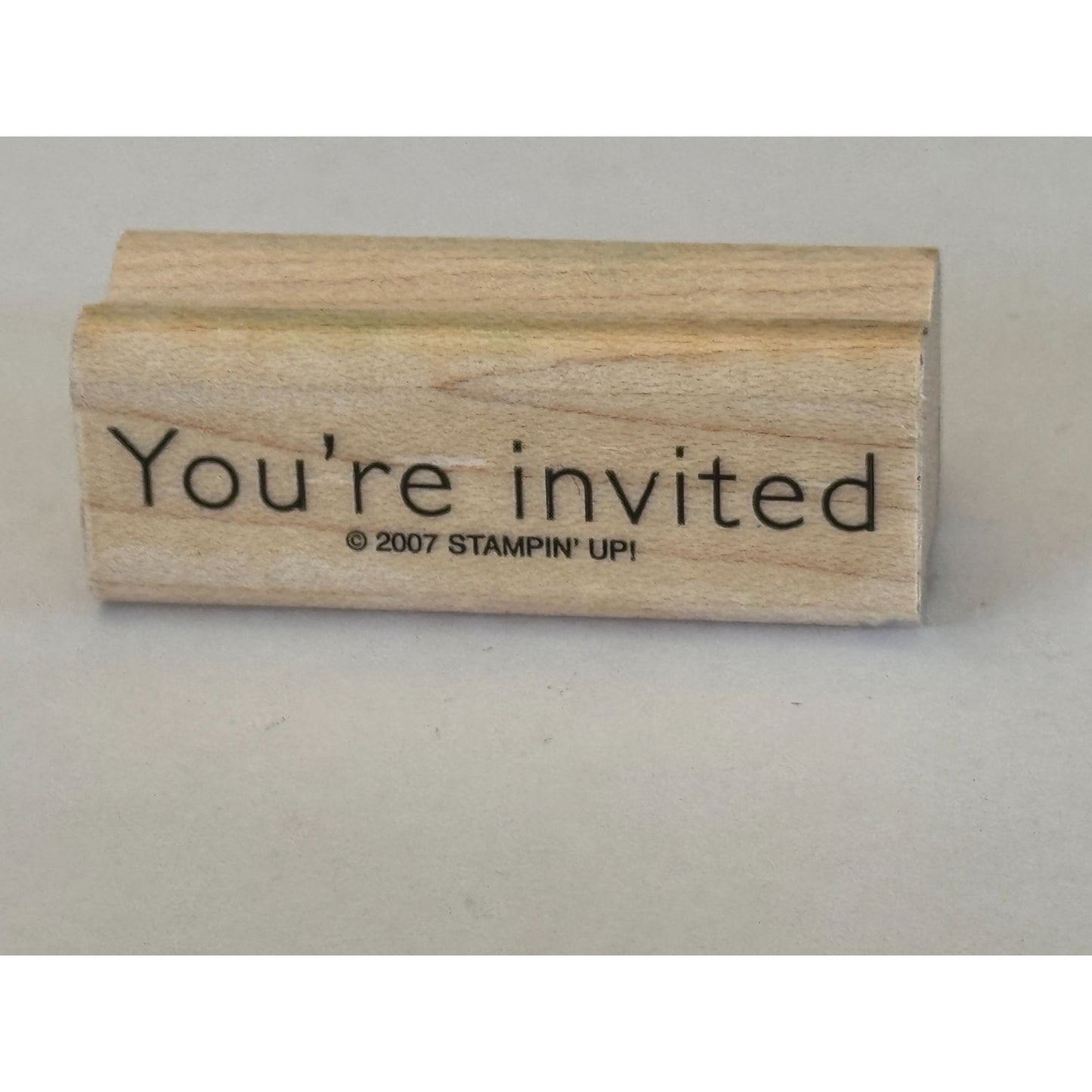 Stampin Up Rubber Stamp Party Invitation You Are Invited Card Making Words Small