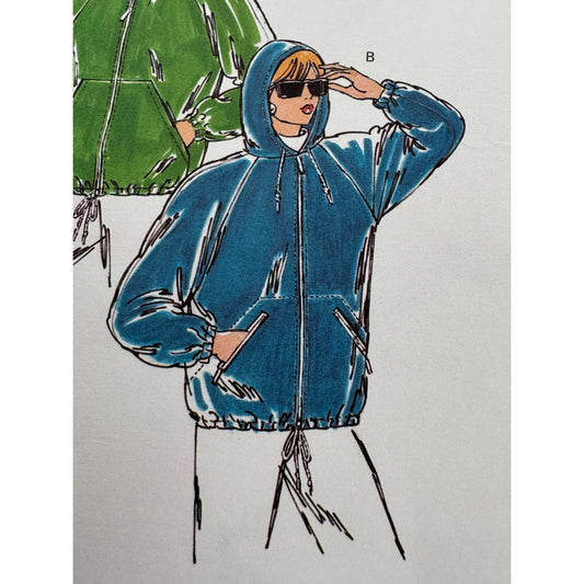 Kwik Sew Sewing Pattern 2065 Misses Loose Fitting Jacket Raglan Sleeves UC XS-XL