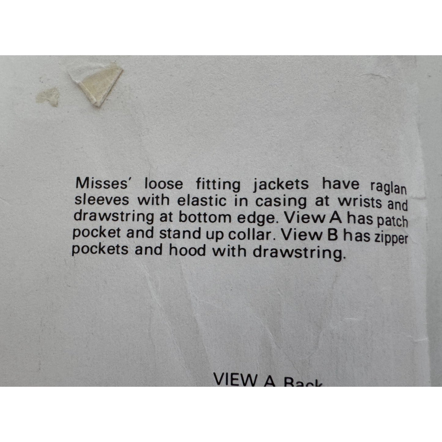 Kwik Sew Sewing Pattern 2065 Misses Loose Fitting Jacket Raglan Sleeves UC XS-XL