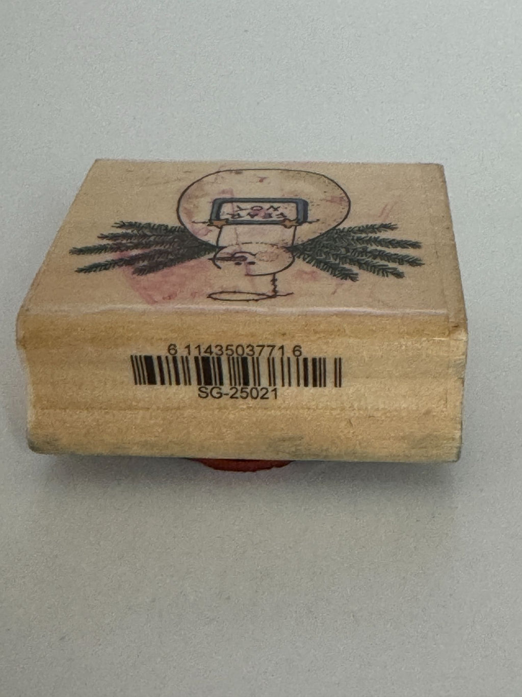 Uptown Rubber Stamp Fear Not Snowman Christmas Card Making Craft Wood Mounted