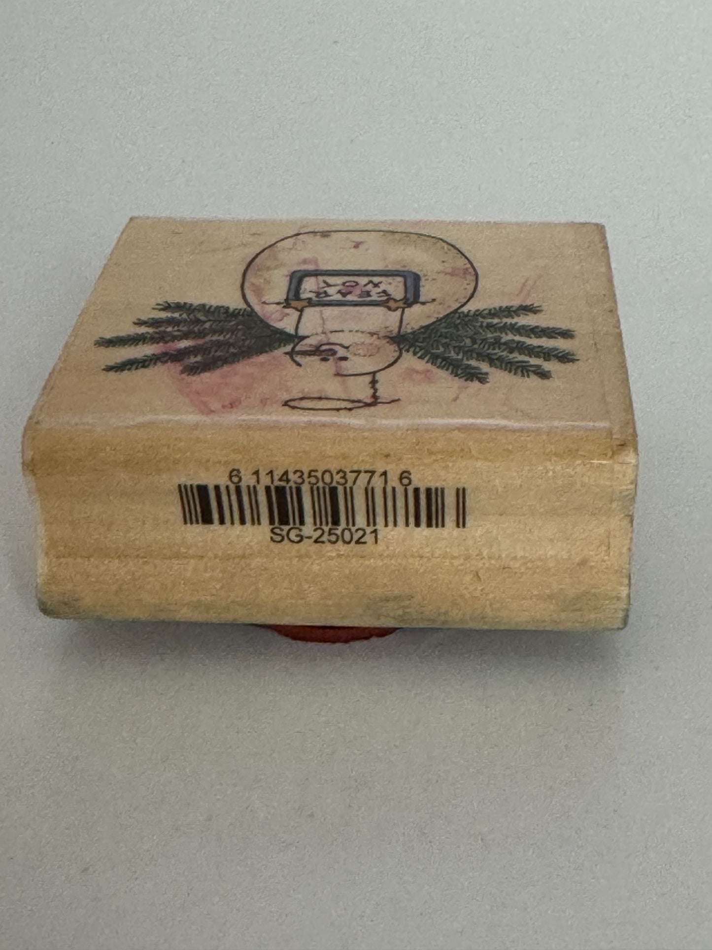 Uptown Rubber Stamp Fear Not Snowman Christmas Card Making Craft Wood Mounted