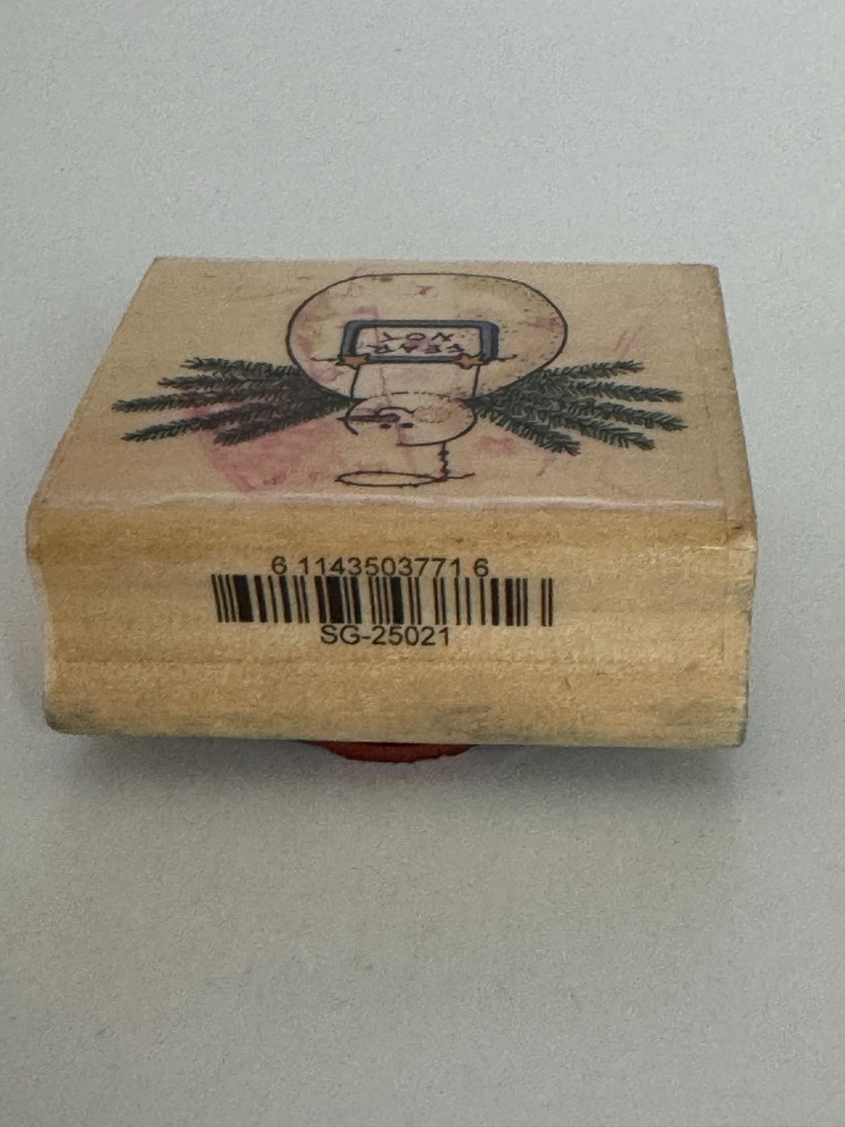 Uptown Rubber Stamp Fear Not Snowman Christmas Card Making Craft Wood Mounted