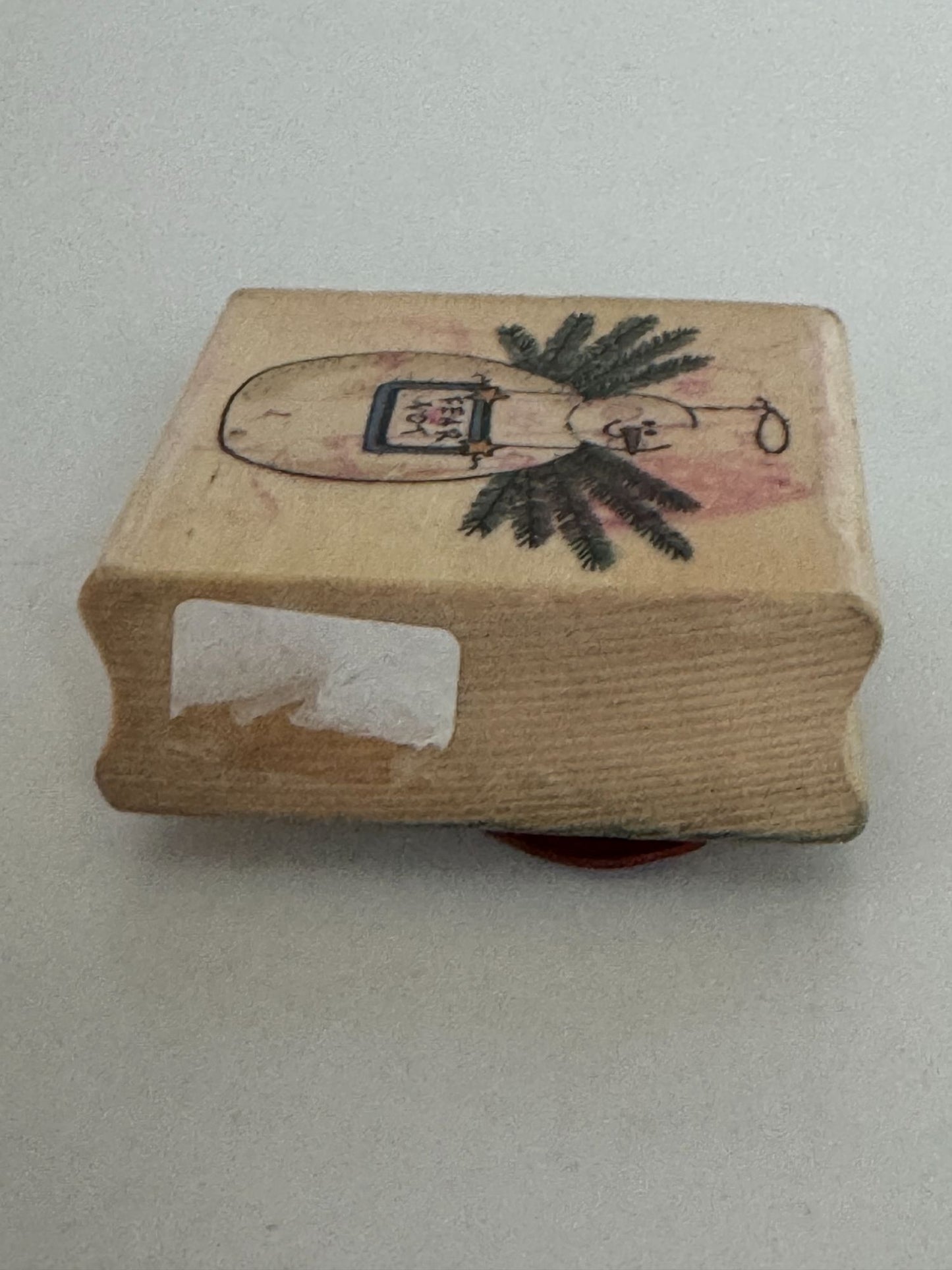 Uptown Rubber Stamp Fear Not Snowman Christmas Card Making Craft Wood Mounted