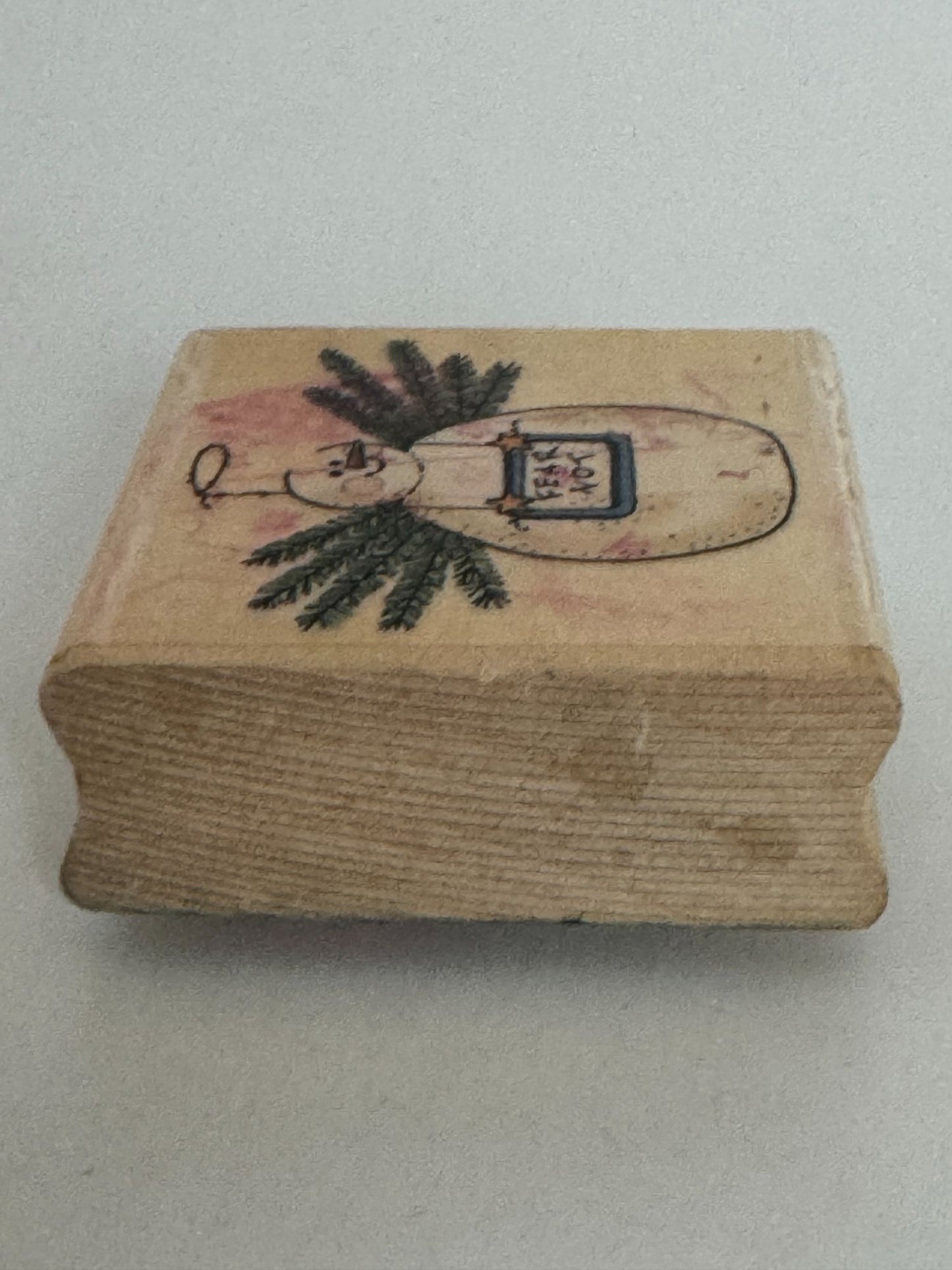 Uptown Rubber Stamp Fear Not Snowman Christmas Card Making Craft Wood Mounted