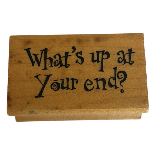 Art Impressions Rubber Stamp Whats Up at your end Card Making Words Question Wit