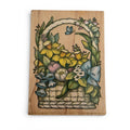 All Night Media Rubber Stamp Spring Bouquet Easter Basket Flowers Cardmaking
