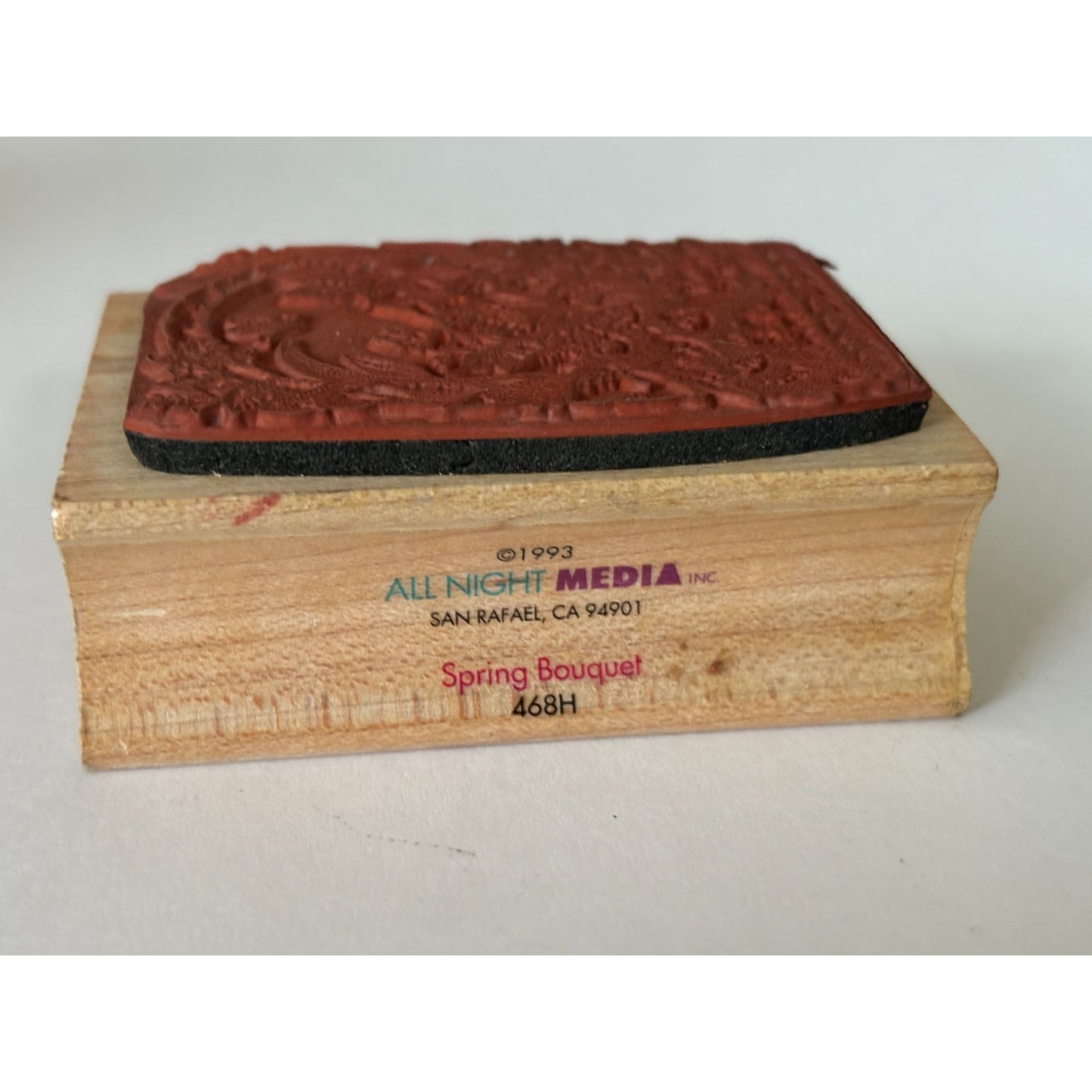All Night Media Rubber Stamp Spring Bouquet Easter Basket Flowers Cardmaking