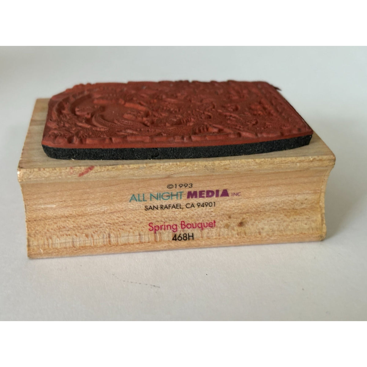 All Night Media Rubber Stamp Spring Bouquet Easter Basket Flowers Cardmaking