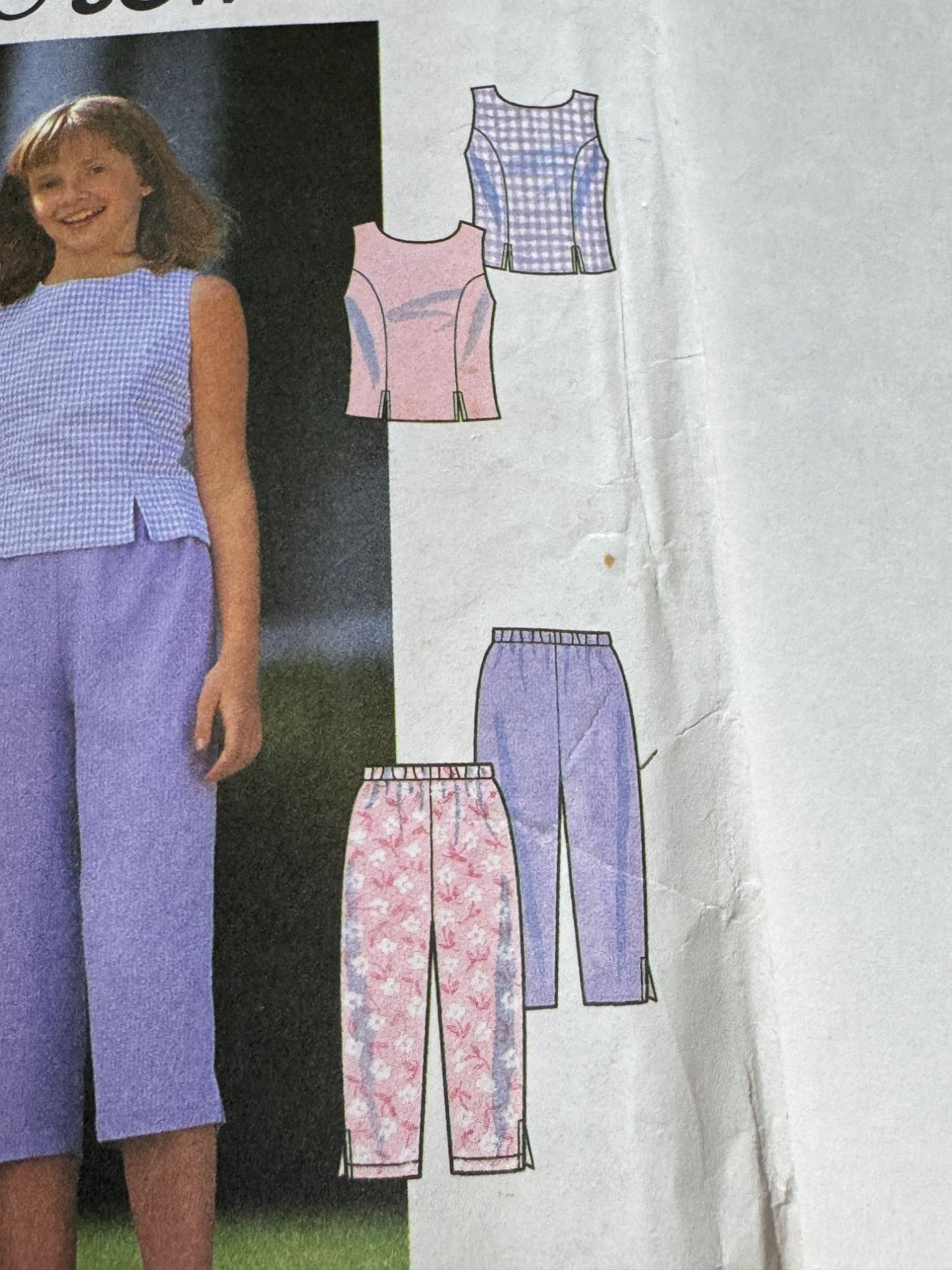 Simplicity Sewing Pattern 8550 Girls Jacket Top Skirt Pants Sizes 7 8 10 Easy UC