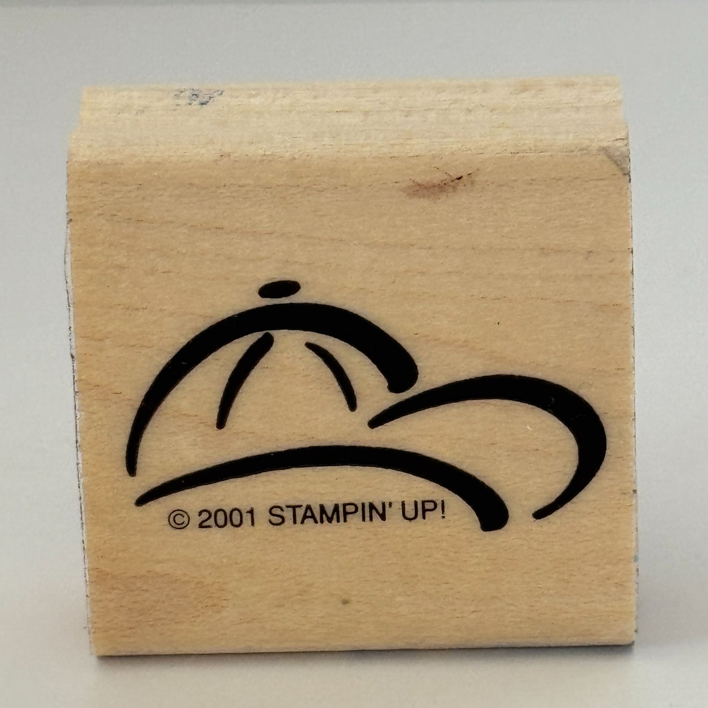 Stampin Up Rubber Stamp Baseball Hat Cap Fashion Card Making Craft Wood Mounted
