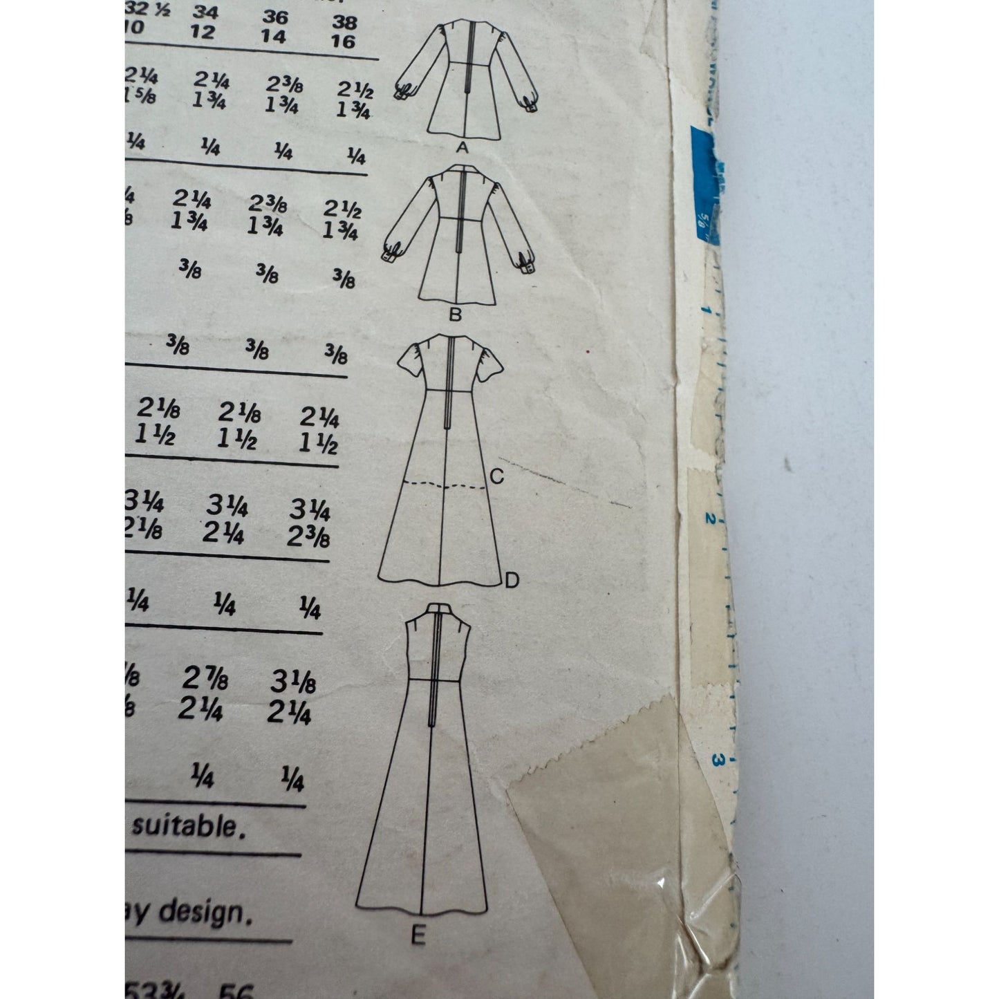 Butterick Sewing Pattern 3434 Slightly Flared Dress Size 14 Bust 36 Uncut 1970s