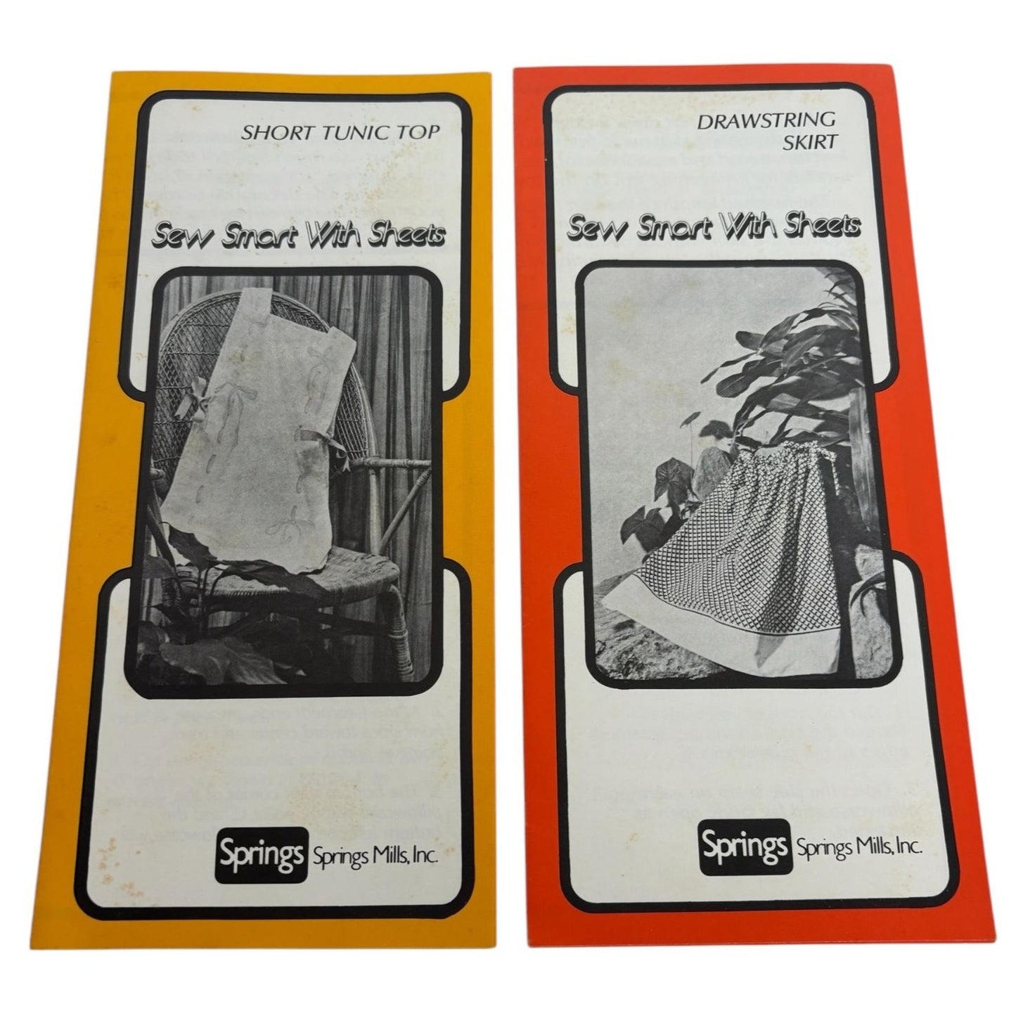 Spring Mills Sewing Patterns Sew Smart with Sheets Tunic Top Drawstring Skirt