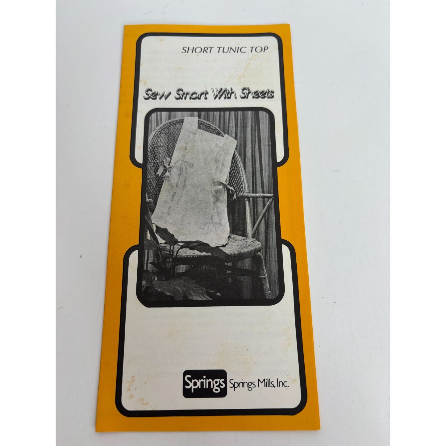 Spring Mills Sewing Patterns Sew Smart with Sheets Tunic Top Drawstring Skirt