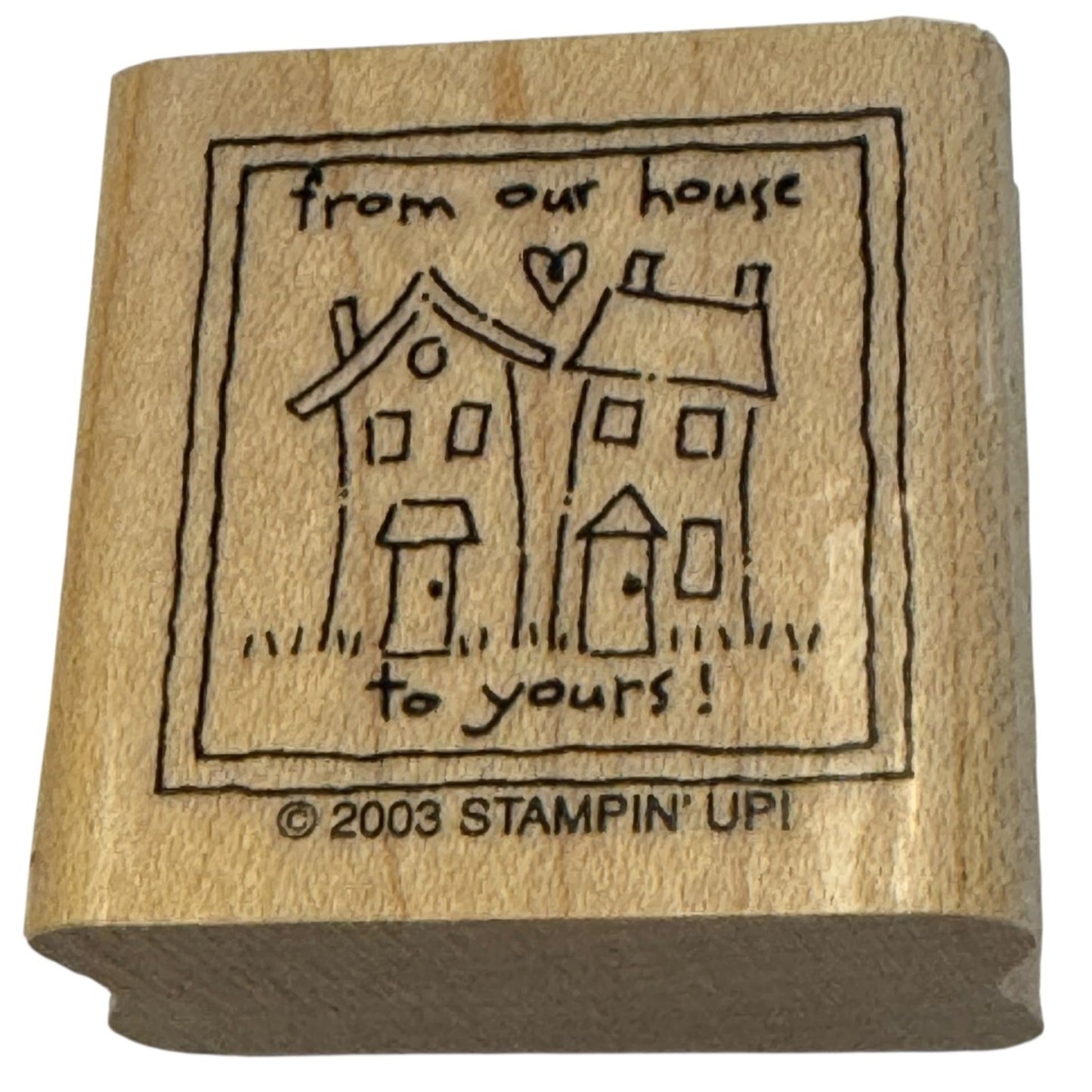 Stampin Up Rubber Stamp From Our House to Yours Gift Tag Card Making Real Estate
