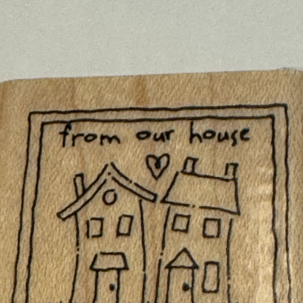 Stampin Up Rubber Stamp From Our House to Yours Gift Tag Card Making Real Estate