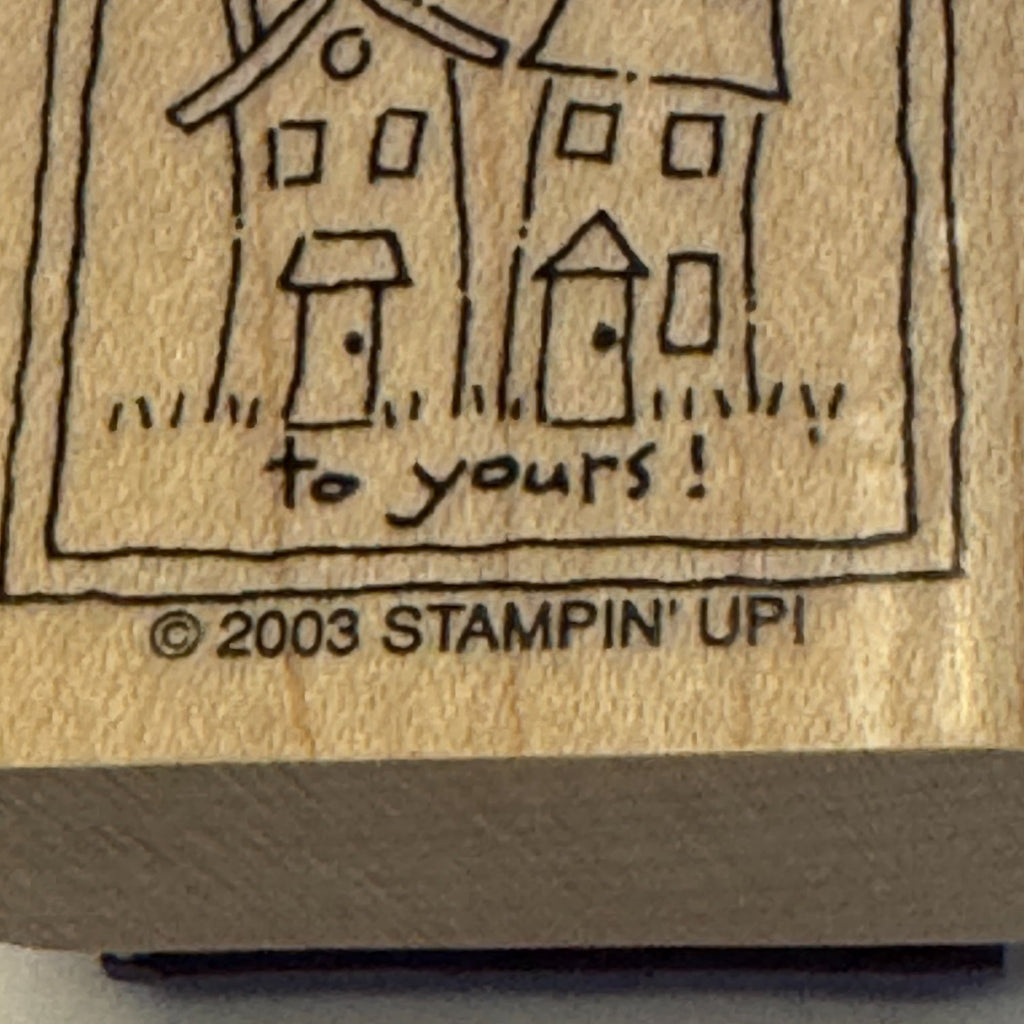 Stampin Up Rubber Stamp From Our House to Yours Gift Tag Card Making Real Estate