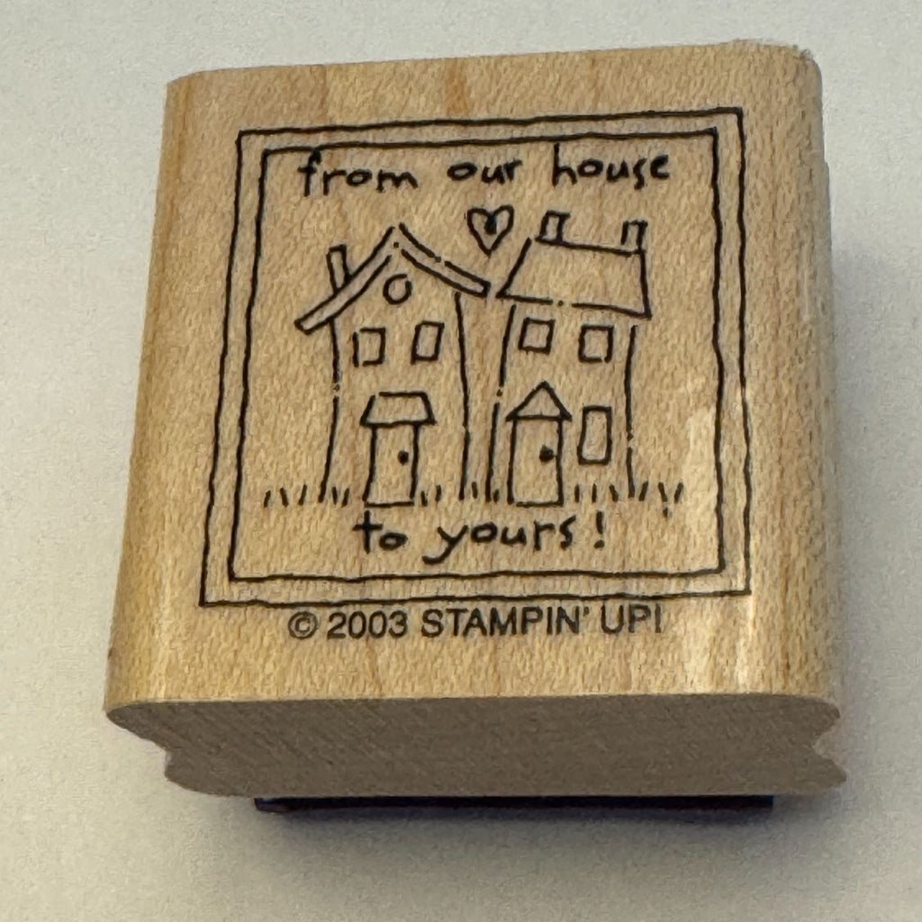 Stampin Up Rubber Stamp From Our House to Yours Gift Tag Card Making Real Estate