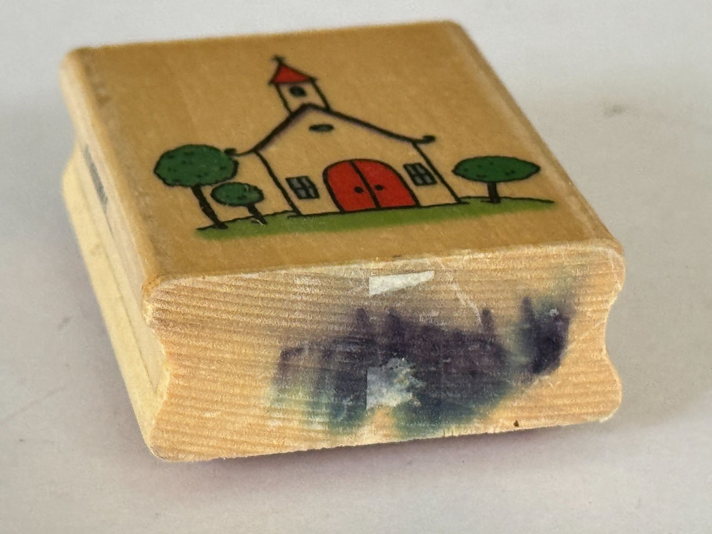 Uptown Rubber Stamp Little Church Wedding Chapel Christian Religious Card Making