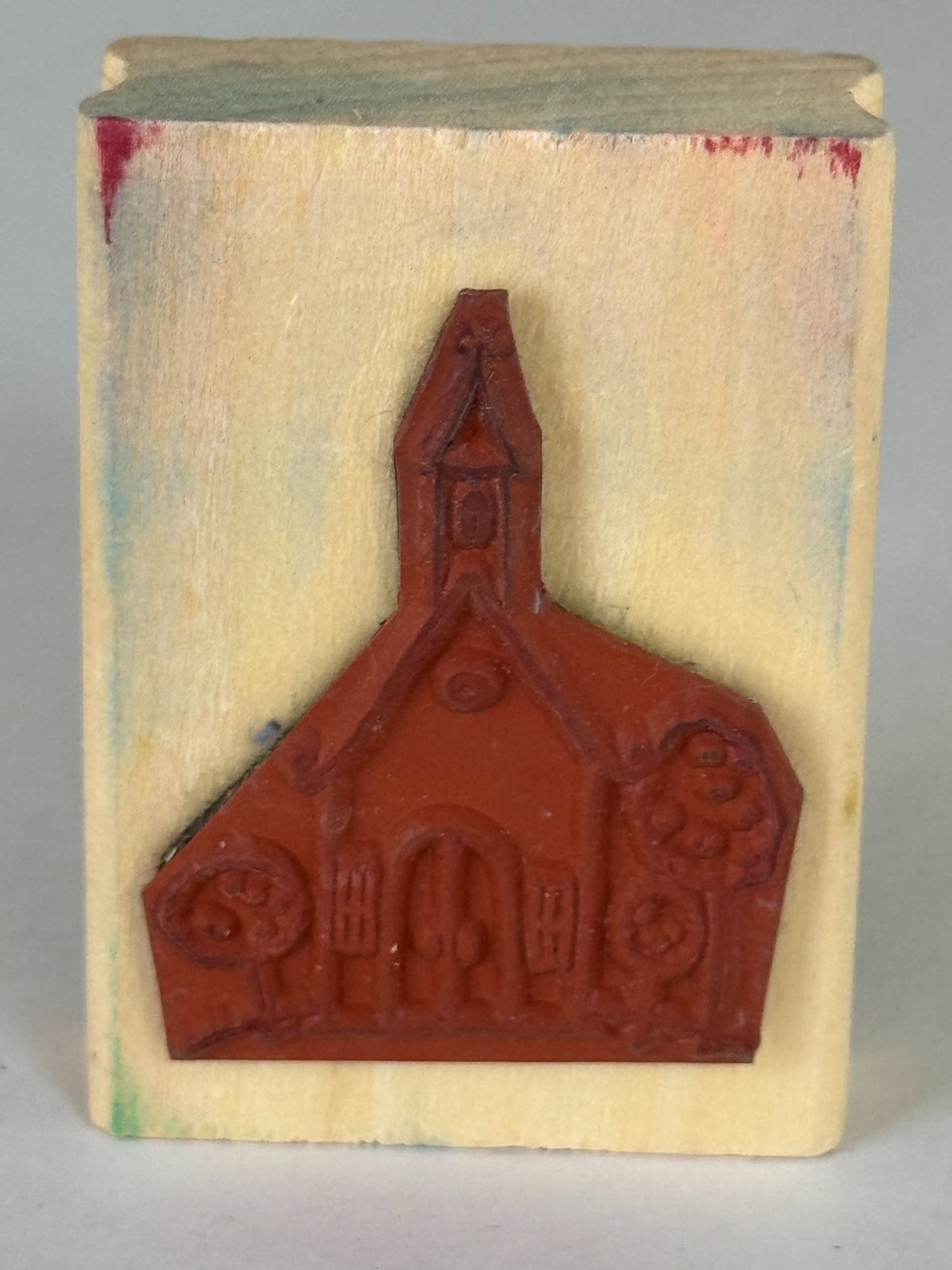 Uptown Rubber Stamp Little Church Wedding Chapel Christian Religious Card Making