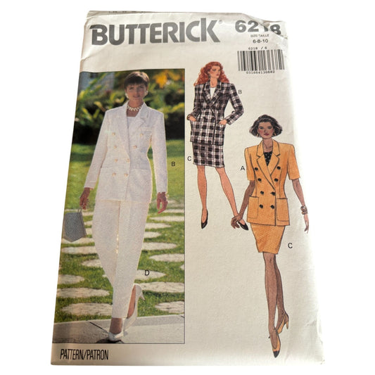 Butterick Sewing Pattern 6218 Career Skirt Suit Jacket Blazer Work Outfit 6-10