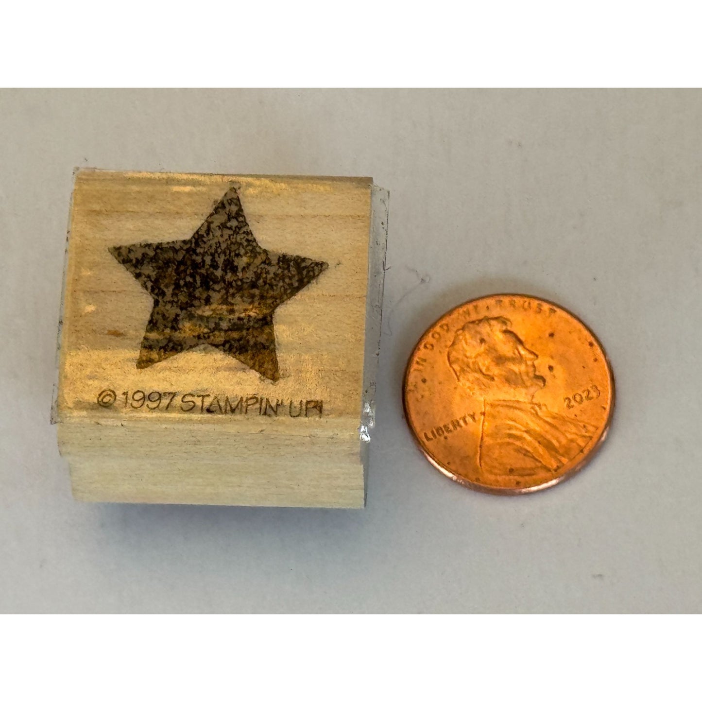 Stampin Up Rubber Stamp Star Night Sky Patriotic Fourth of July Card Making Wood