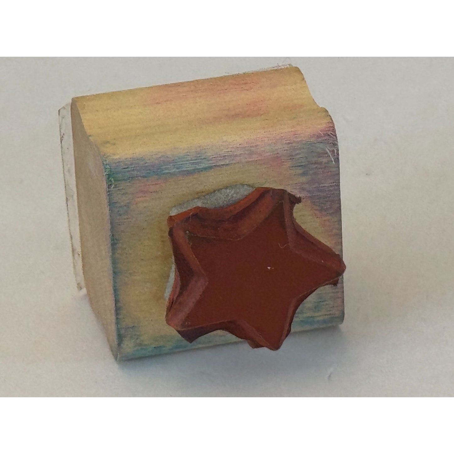 Stampin Up Rubber Stamp Star Night Sky Patriotic Fourth of July Card Making Wood