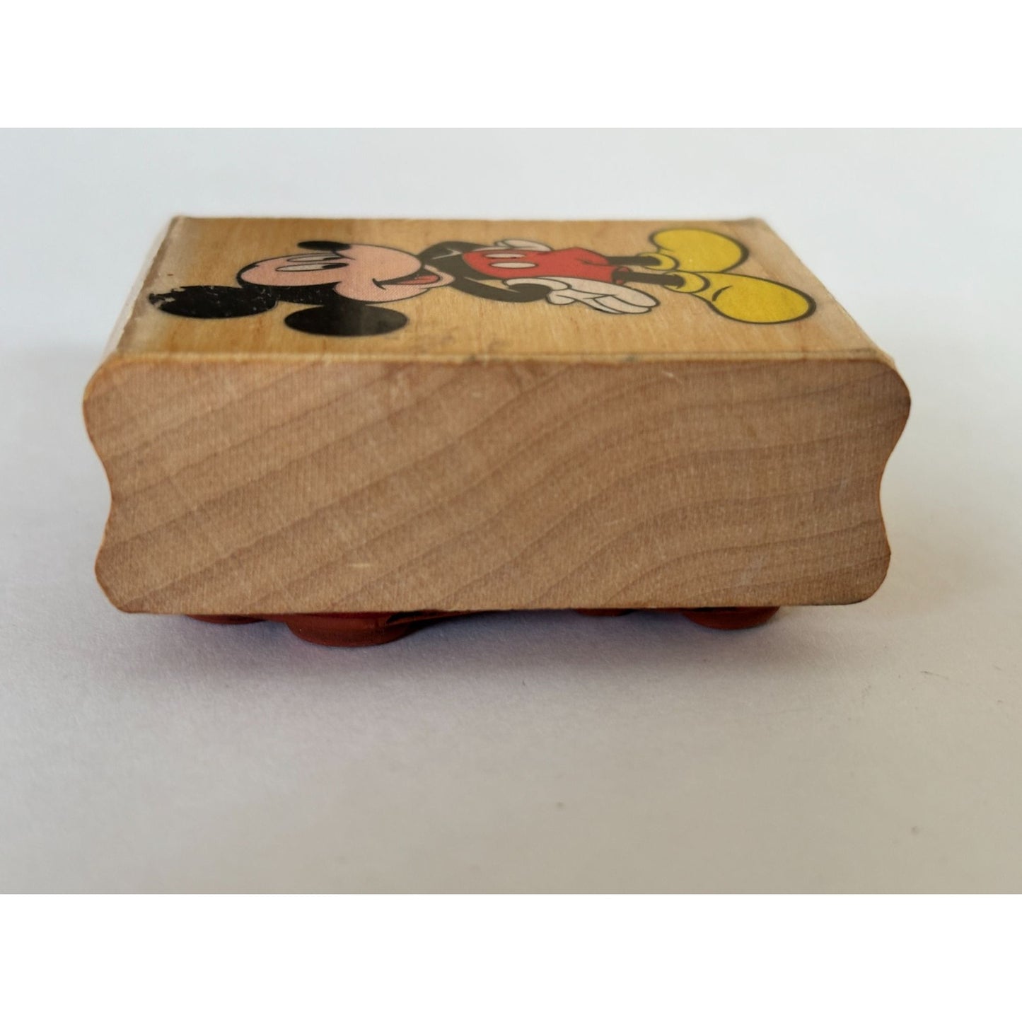 Disney Mickey Mouse Rubber Stamp Rubber Stampede Wood Mount Cartoon Craft 392-D