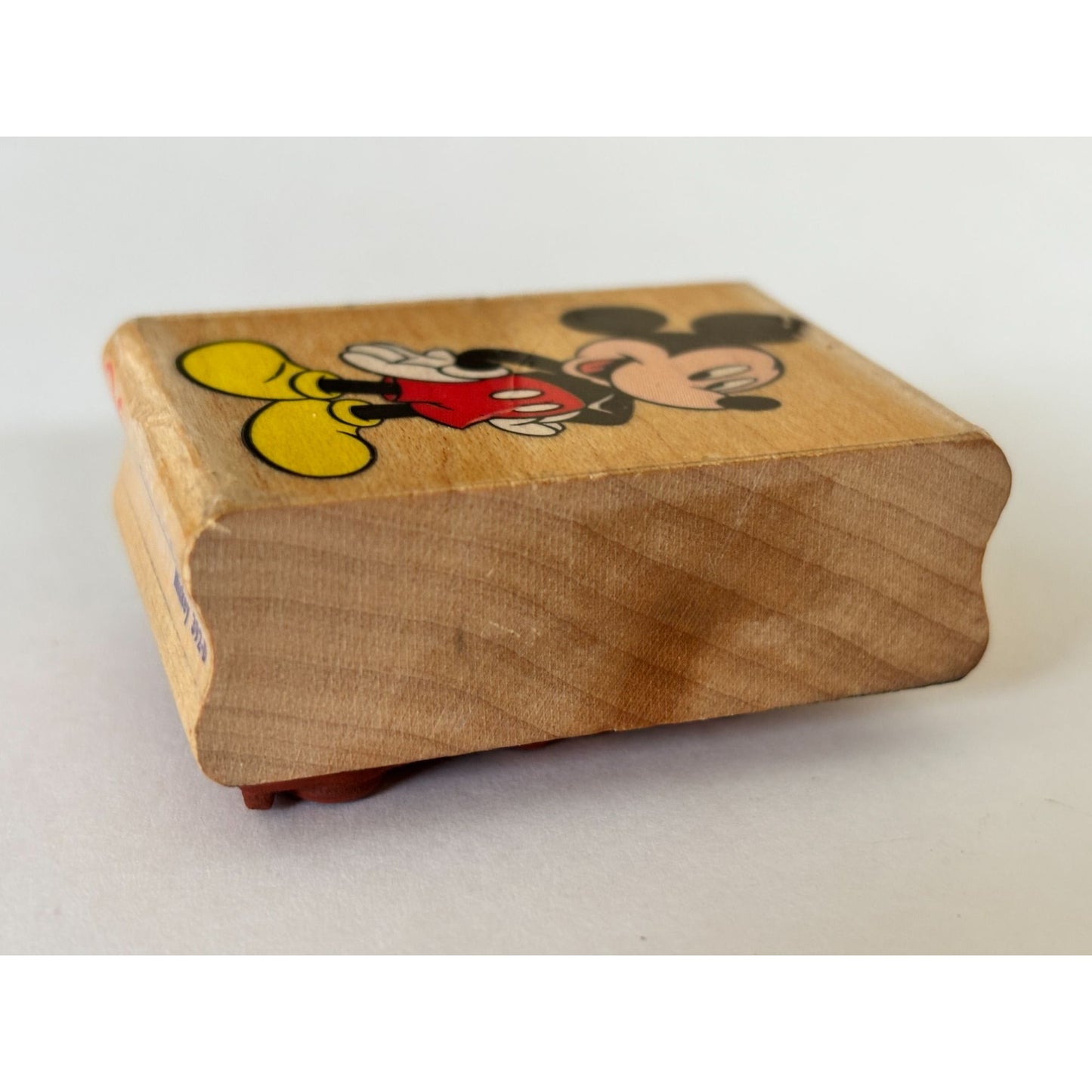Disney Mickey Mouse Rubber Stamp Rubber Stampede Wood Mount Cartoon Craft 392-D