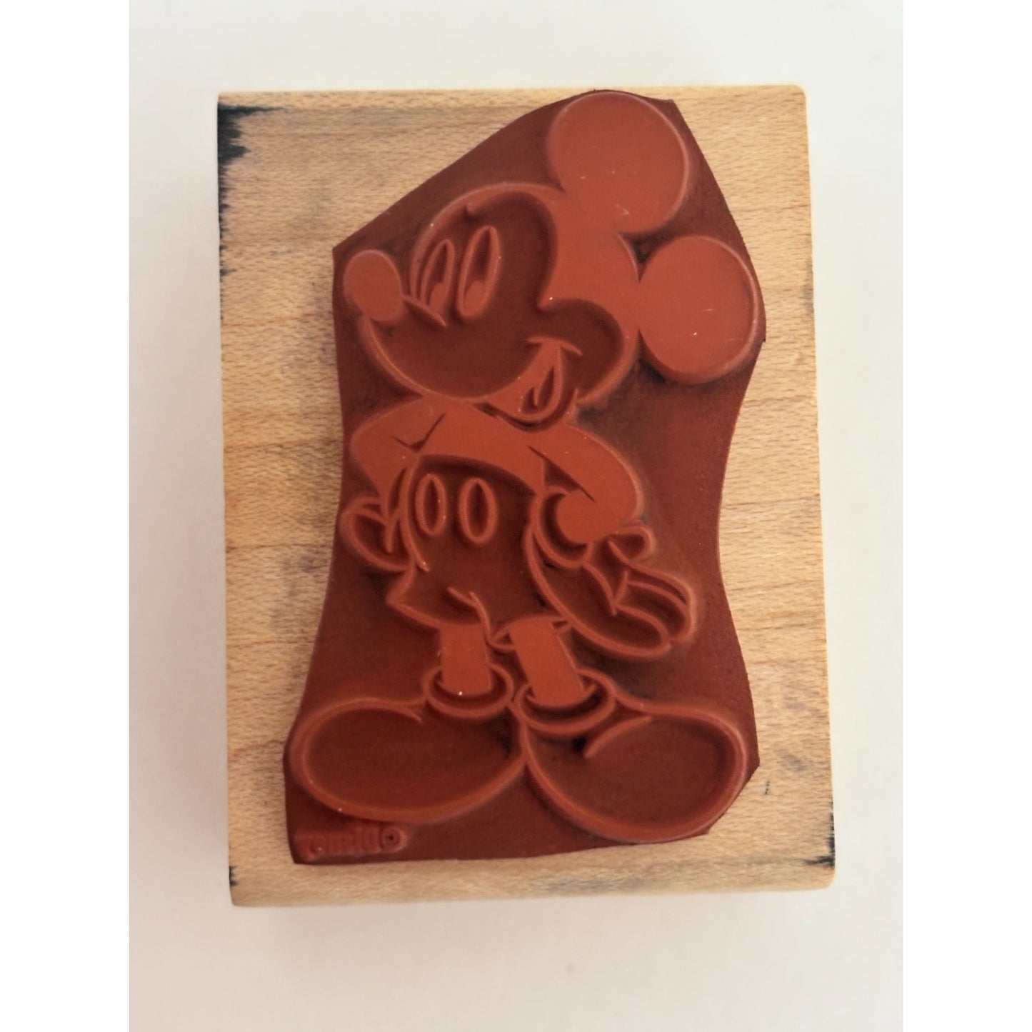 Disney Mickey Mouse Rubber Stamp Rubber Stampede Wood Mount Cartoon Craft 392-D