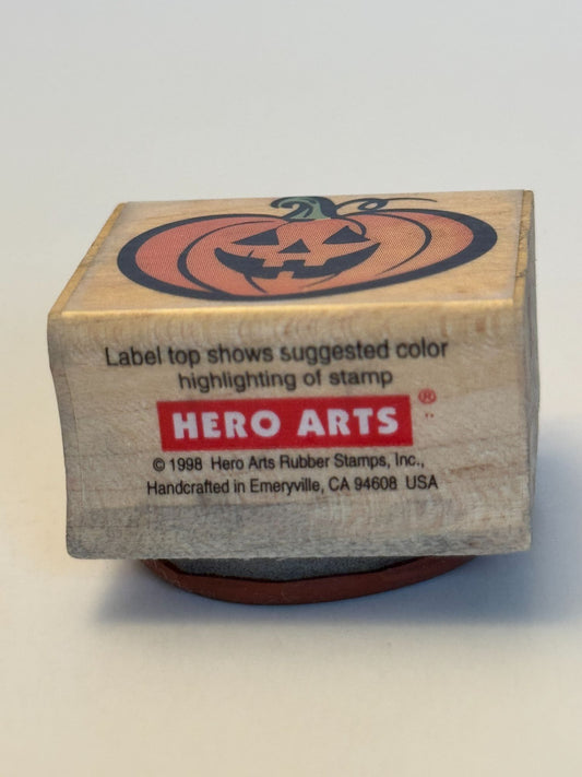Hero Arts Rubber Stamp Pumpkin Jack-O-Lantern Halloween Craft Card Making Fall
