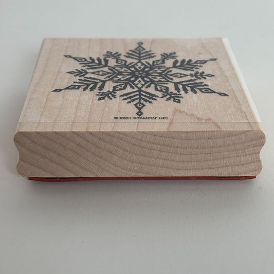 Stampin Up Rubber Stamp Christmas Snowflake Holiday Card Making Large Background
