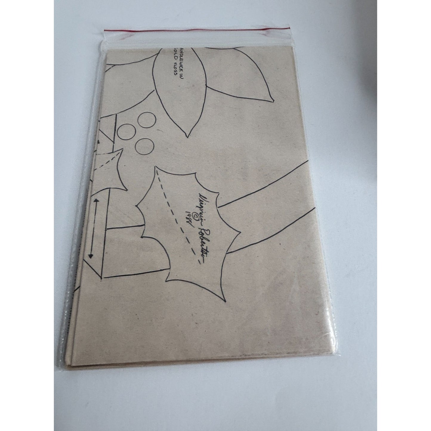 Osage County Quilt Factory Pattern Holly Berry Basket Holiday Christmas Applique