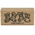 Stampin Up Rubber Stamp Christmas Stockings Border Holiday Card Making Small
