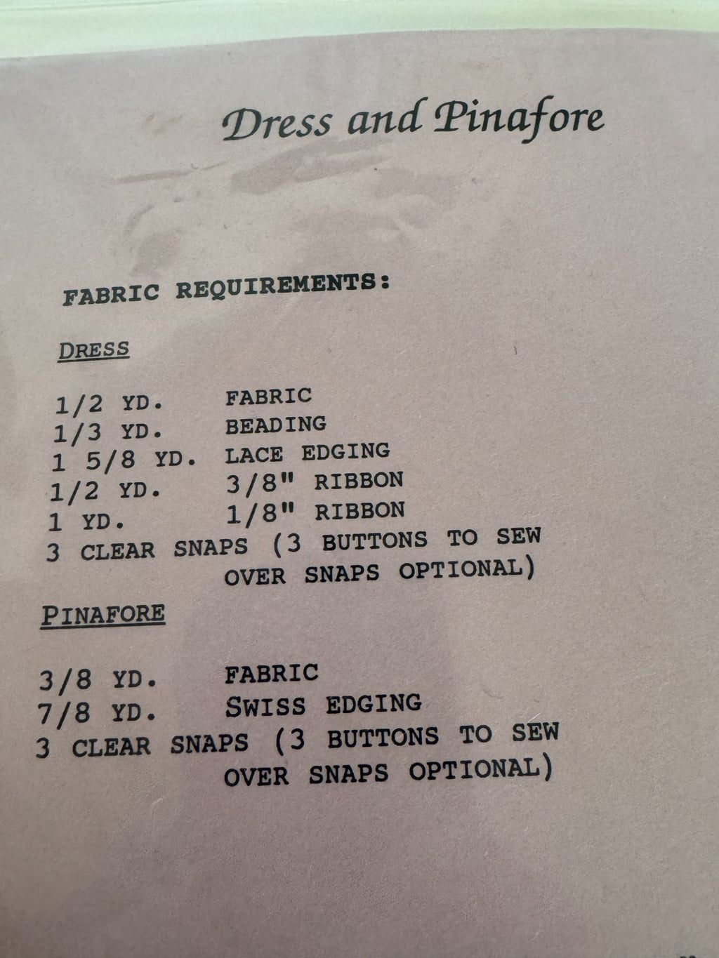 Needleworks By Nancy Sewing Pattern Doll Clothes Clothing Dress Pinafore 18 inch