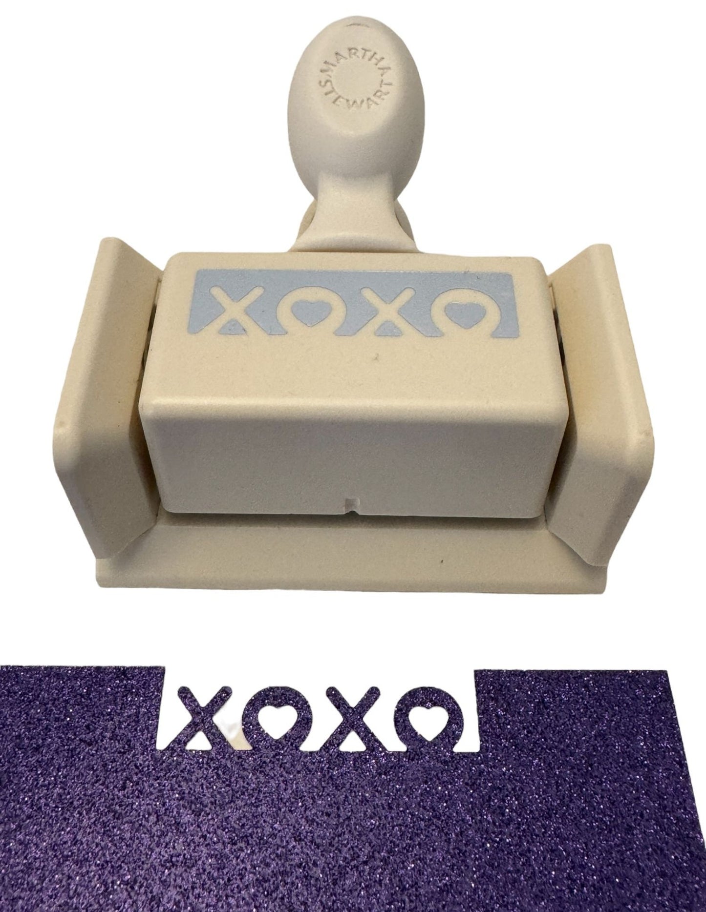 Martha Stewart Edge Punch XOXO Love Hugs Kiss Paper Craft Valentine Card Making