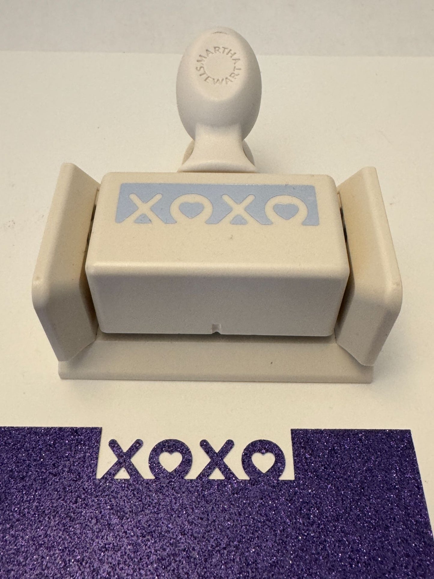 Martha Stewart Edge Punch XOXO Love Hugs Kiss Paper Craft Valentine Card Making