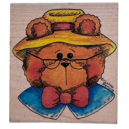 Stampassions Rubber Stamp Beary Best Teddy Bear Grandpa Cardmaking Dianna Marcum