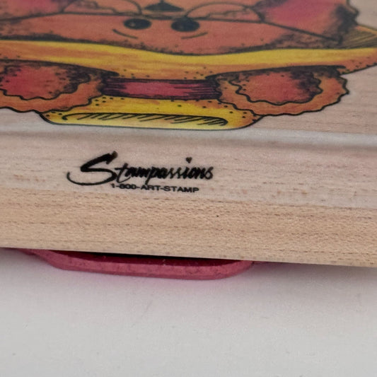 Stampassions Rubber Stamp Beary Best Teddy Bear Grandpa Cardmaking Dianna Marcum