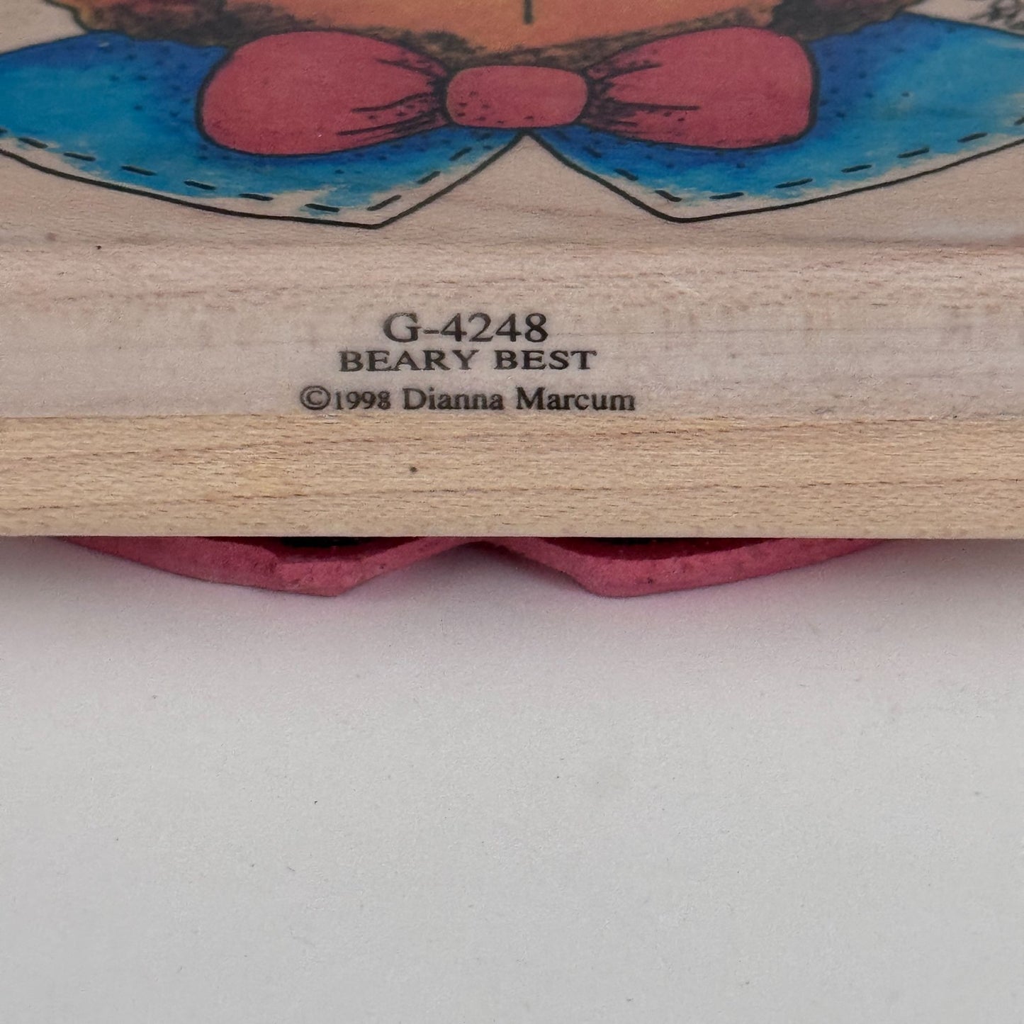Stampassions Rubber Stamp Beary Best Teddy Bear Grandpa Cardmaking Dianna Marcum