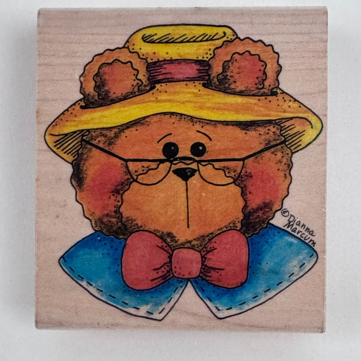 Stampassions Rubber Stamp Beary Best Teddy Bear Grandpa Cardmaking Dianna Marcum