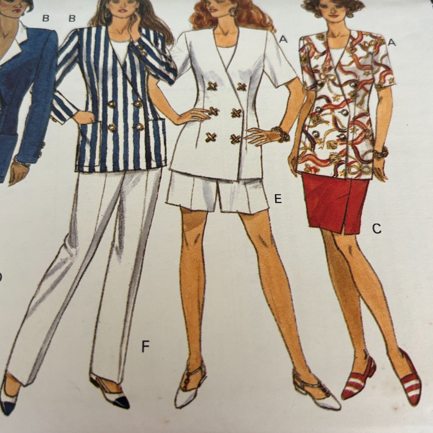 Butterick Sewing Pattern 6800 90s Power Suit Jacket Corporate Core 6-10 UC Easy Minimalist