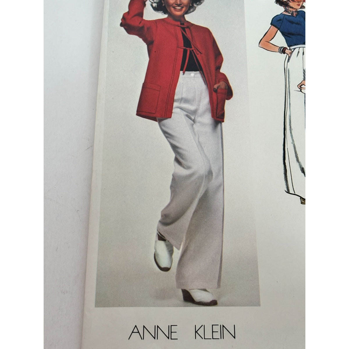 Vogue American Designer Sewing Pattern 1478 Anne Klein 1970s Jacket Pants Skirt 8 Uncut