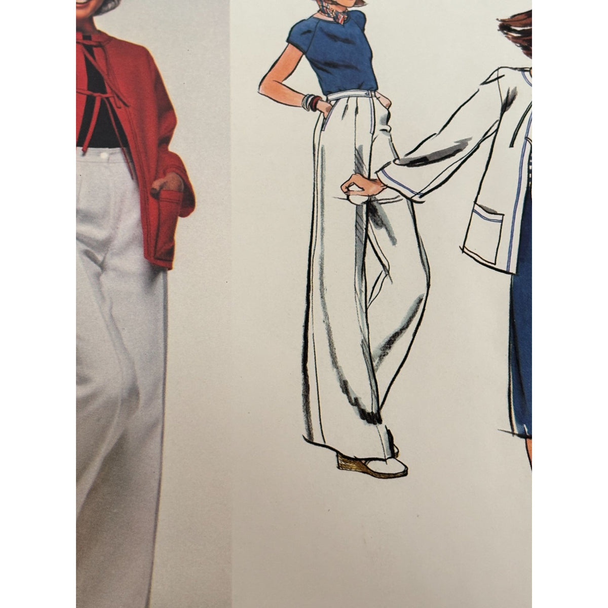 Vogue American Designer Sewing Pattern 1478 Anne Klein 1970s Jacket Pants Skirt 8 Uncut