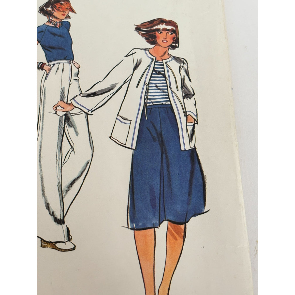 Vogue American Designer Sewing Pattern 1478 Anne Klein 1970s Jacket Pants Skirt 8 Uncut